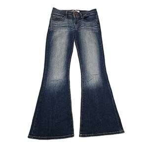 BKE Stella Low Rise Slim Fit Flare Jeans - Size 28 x 31.5 Whiskered Stretch